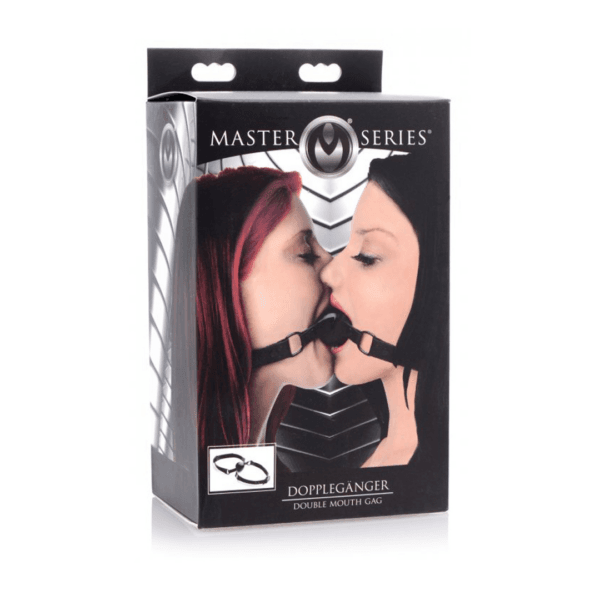 Master Series - Doppelganger Silicone Double Mouth Gag - Bla