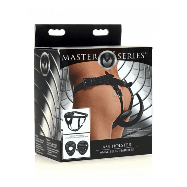 Master Series - Ass Holster Anal Plug Harness - Black