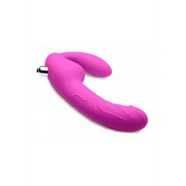 ROYAL RIDER Vibrating Silicone Strapless Strap On  - Purple