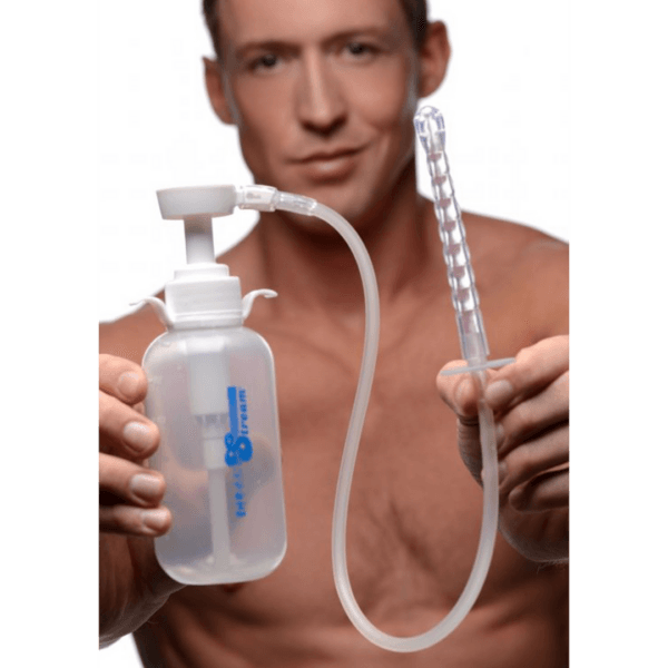 Pump Action Enema Bottle w/ Nozzle - Transparent