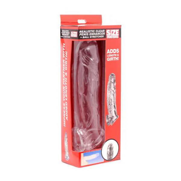 Realistic Clear Penis Enhancer and Ball Stretcher - Transparent