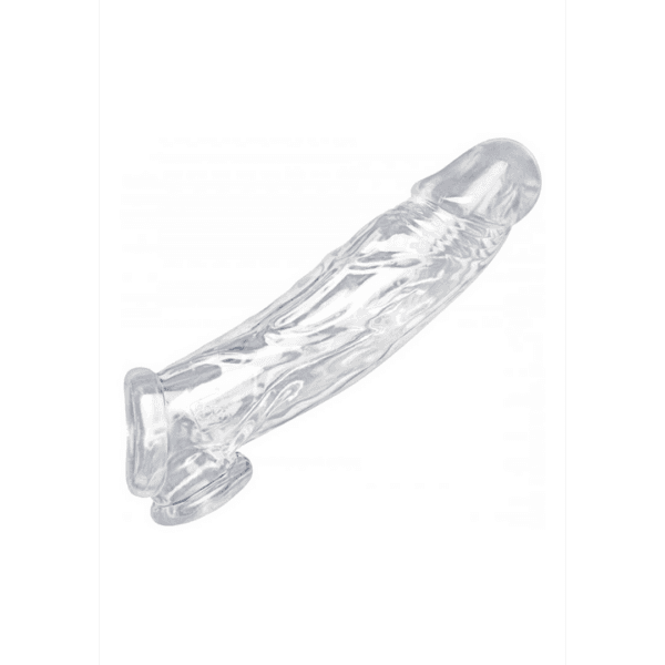 Realistic Clear Penis Enhancer and Ball Stretcher - Transparent