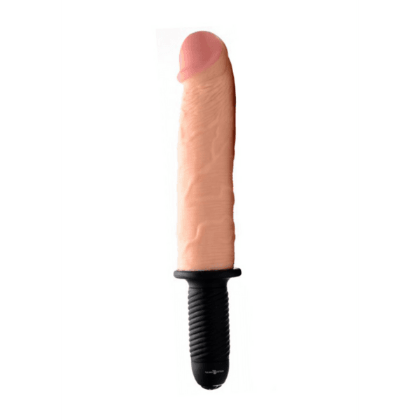 Onslaught 13 Mode XXL Vibrating Giant Dildo Thruster - Flesh