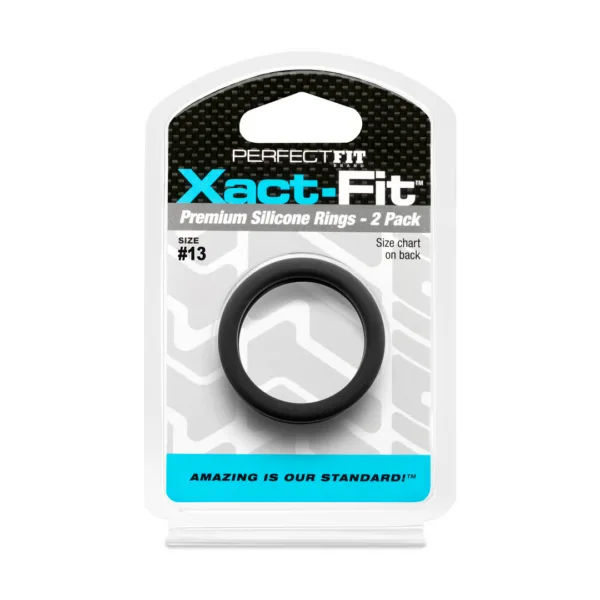 #13 Xact-Fit Cockring 2-Pack - Black