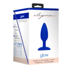 Elegance - Heating Anal Butt Plug - Glow - Blue