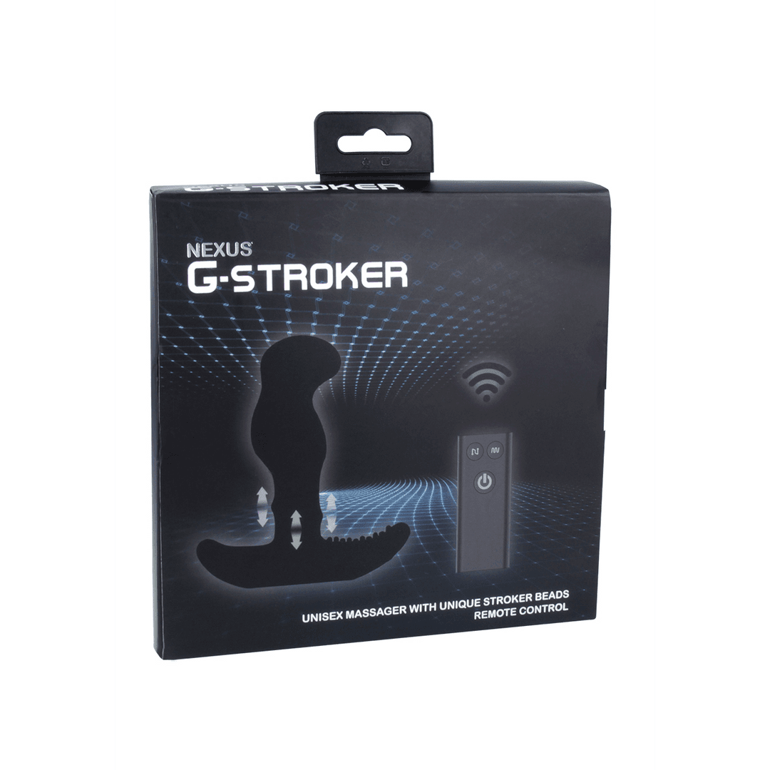 G Stroker Unisex Massager with Unique Stroker Beads - Black