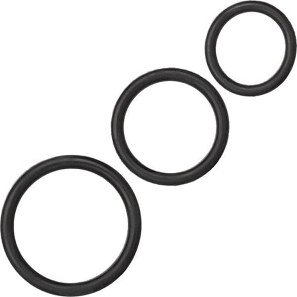 * basic rubber cock ring set black